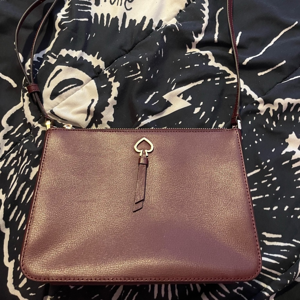 Kate Spade Adel Medium Top Zip Crossbody in Cherrywood